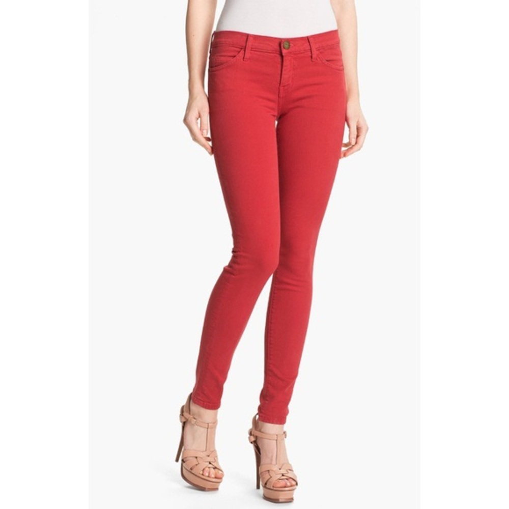 NEW CURRENT ELLIOTT RED STILETTO SKINNY JEANS